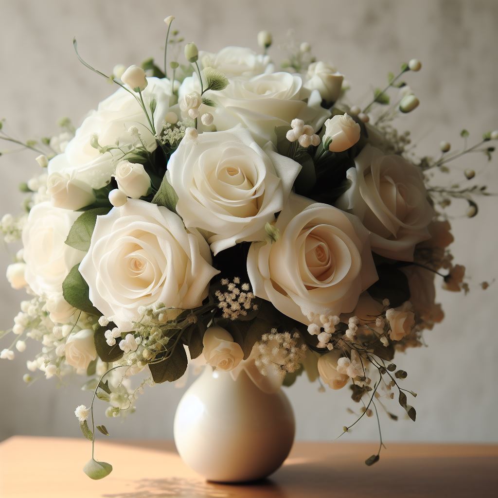 Arranjo de flores para casamento simples e barato