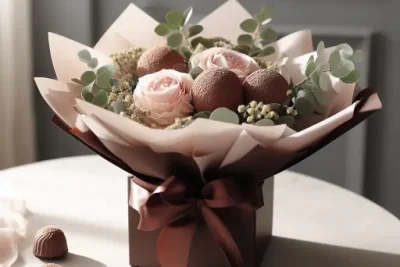 valor Buque de flores com chocolate para entrega