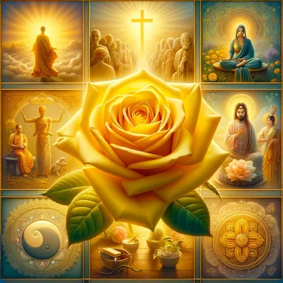 significado rosa amarela flor na religiao