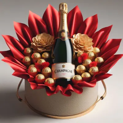 cesta de vinho e chocolate para homem