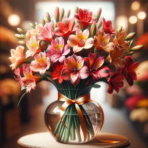 arranjo astroemerias para agradecer