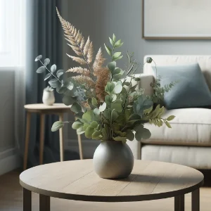 arranjo artificial de folhagens para sala