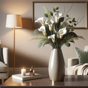 arranjo copo de leite artificial sala de estar