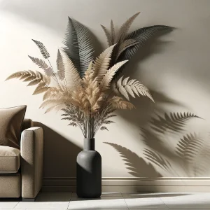 arranjo folhagens permanentes artificiais para sala