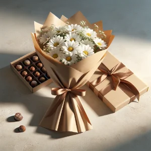 Buque de flores com ferrero preco delivery