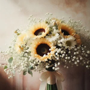 floricultura buque de noiva com girassol valor