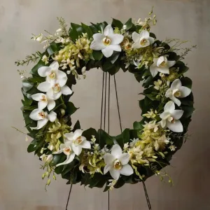 orquideas e chuva ouro coroa flores diamante